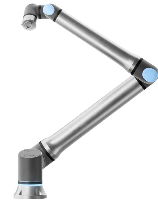 UR8 Long collaborative robot with 1750 mm reach, 10 kg payload, designed for welding, pick & place, and quality inspection in compact production environments