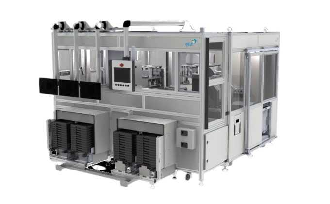 Automatic Test and Calibration System for electronics with ICT, functional testing, and color calibration, high-speed automated production line