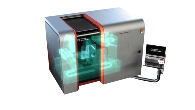 Industrial dual-tube micro/nano CT scanner Phoenix V|tome|x M Neo for high-resolution 3D metrology and non-destructive testing.